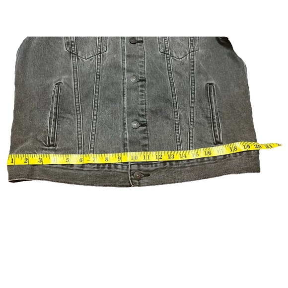 Levi’s Premium Men’s Trucker Jacket – Washed Black Denim Big E Size M EXC - Picture 11 of 13